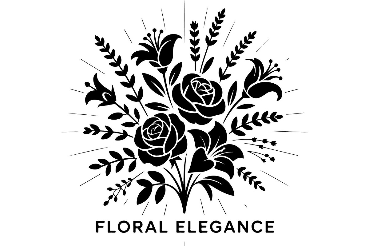 Black Wildflower Bouquet Set, an Object Graphic by jahid234 (Photo 11 of 13)