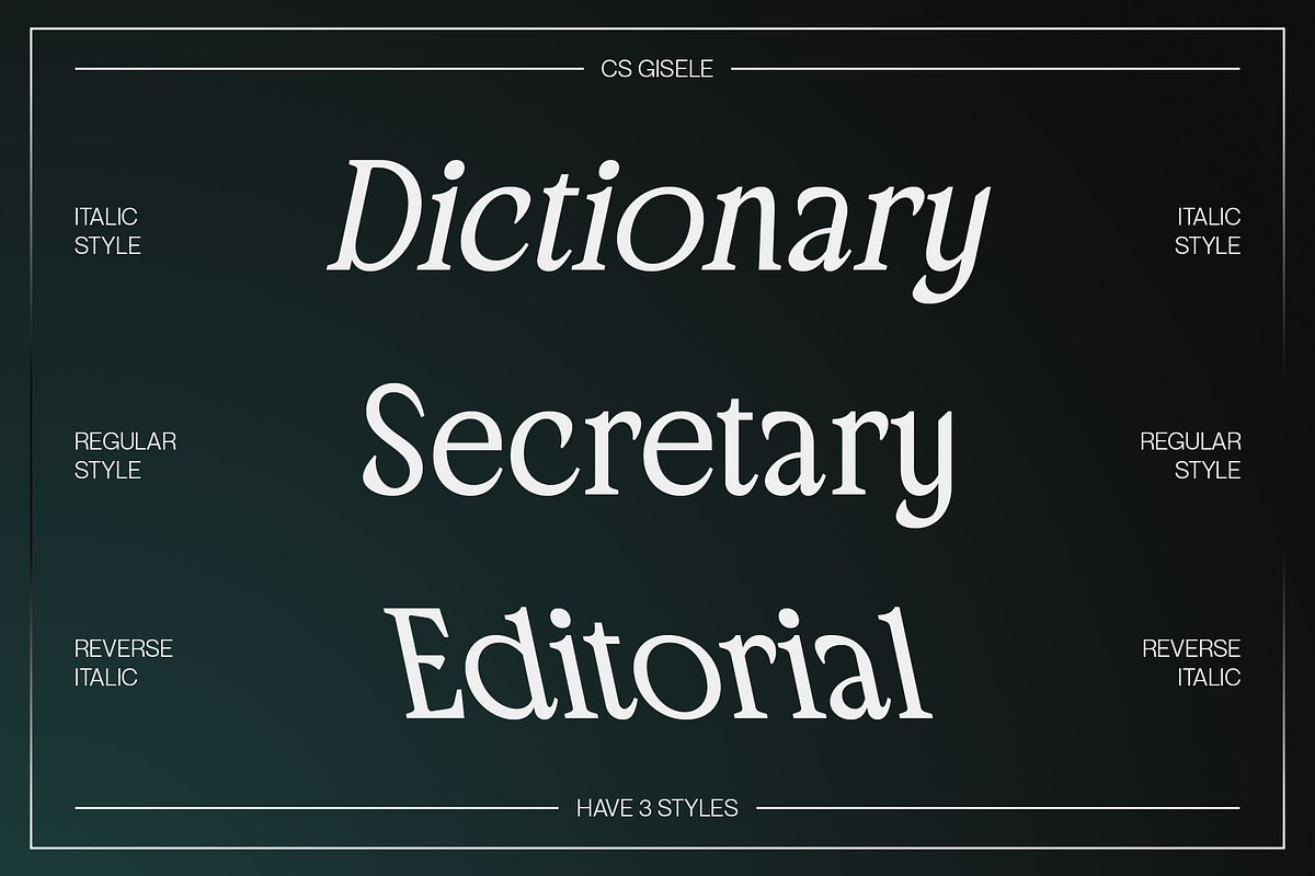 CS Gisele – Modern Font, a Serif Font by Craft Supply Co. (Photo 2 of 8)