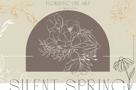 Floral Line Art & Botanical Clipart