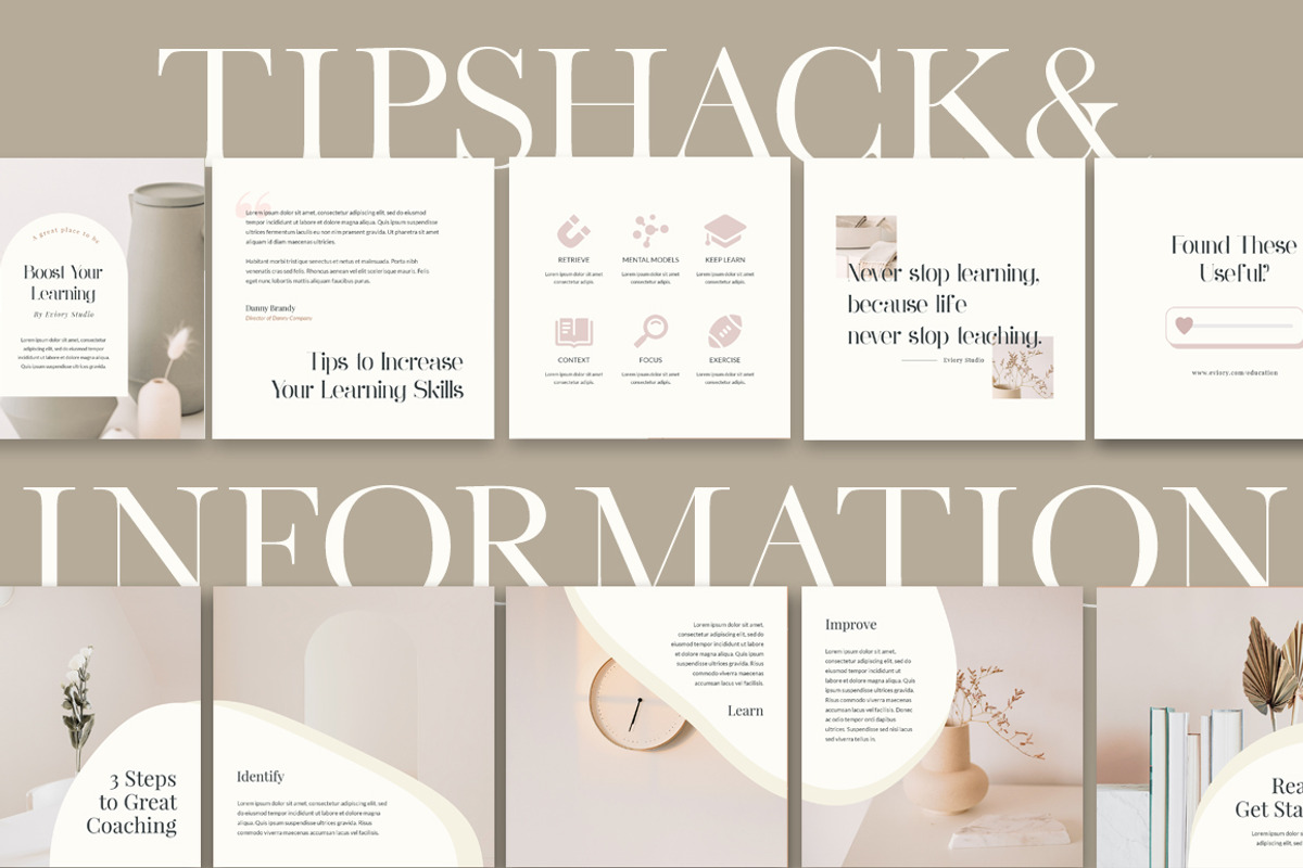 eCourse Carousel Instagram CANVA PS, a Social Media Template by Eviory (Photo 16 of 22)