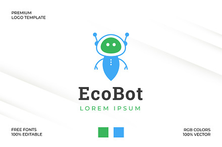 Eco Robot Logo Template
