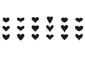 Pixelated Heart Icon Set, an Object Illustration by Gentle Studio