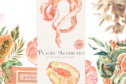 Peach Aesthetics Tropical Summer, an Illustration by Cat In Colour (Thumbnail 1 of 10)