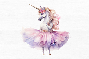 Ballerina Unicorn Clipart