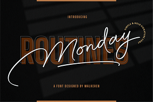 Monday Routines - Signature Font