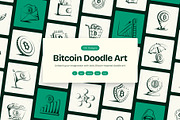 Bitcoin Trading Doodle Art Set, an Outline Icon by Vectors Market (Thumbnail 1 of 10)
