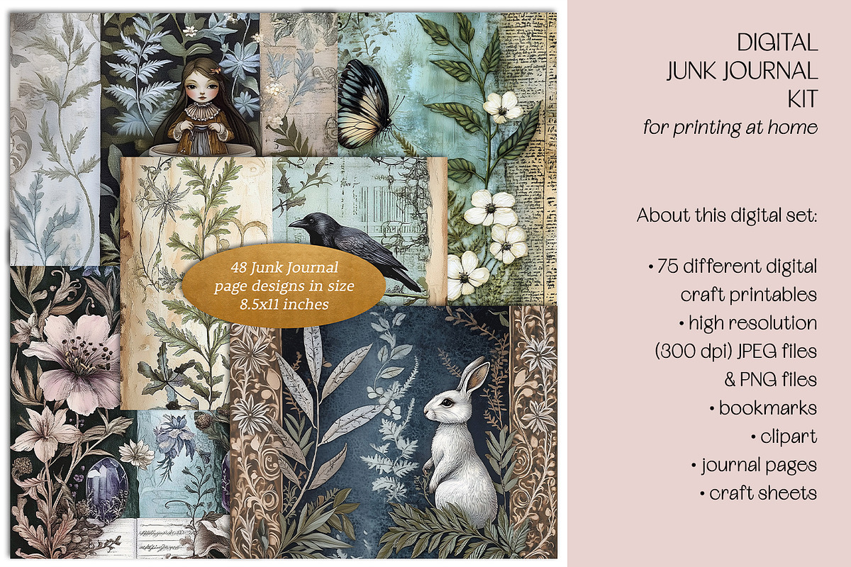 Mystical Botanicals Junk Journal Kit, a Background Graphic by The Dutch Lady Designs (Photo 4 of 8)