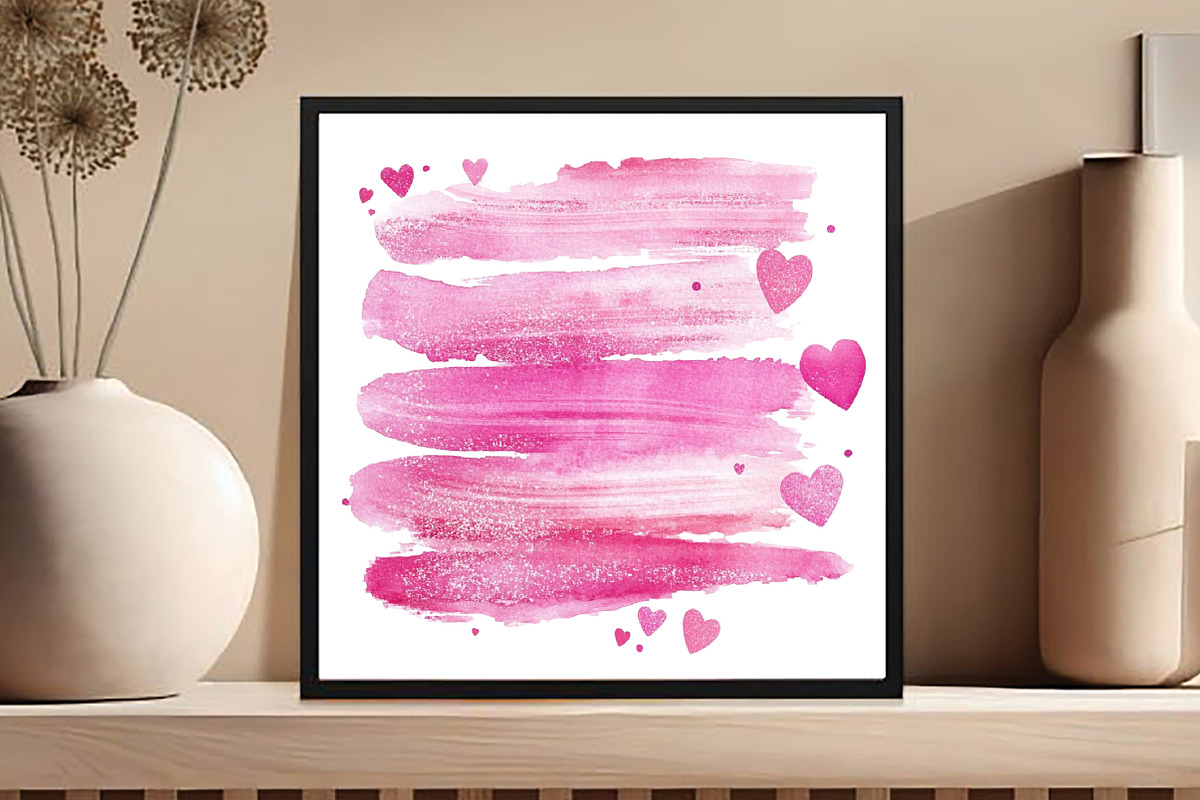 Pink Brush Strokes Clipart, an Illustration by DreamCafeArt (Photo 7 of 9)