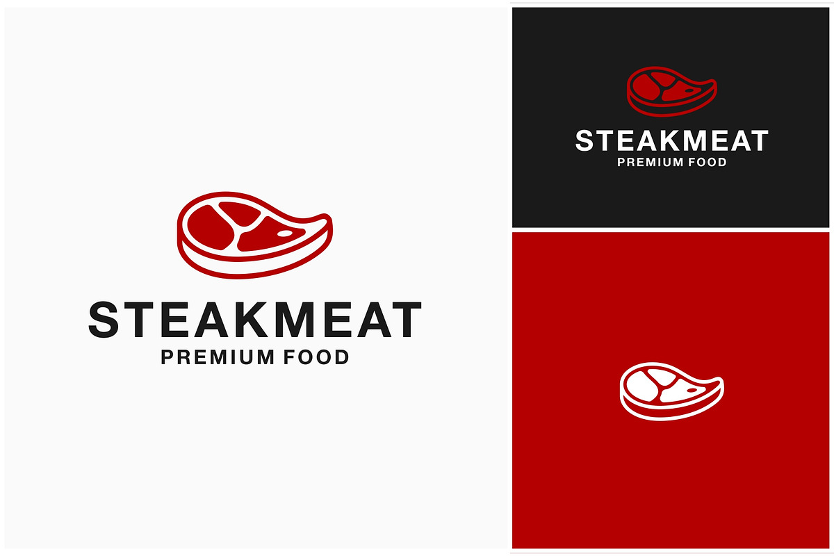 Steak Meat Beef Butcher Logo, a Branding & Logo Template by ika trisiana (Photo 1 of 2)