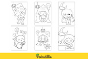 Halloween costumes kids Coloring, a Graphic by Peekadillie Art (Thumbnail 2 of 3)