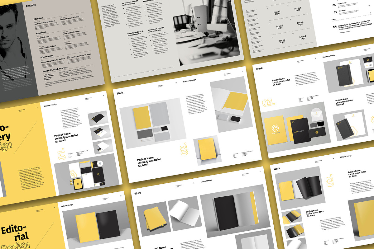 Oedin Personal Portfolio, a Brochure Template by Kreatype Studio (Photo 2 of 12)
