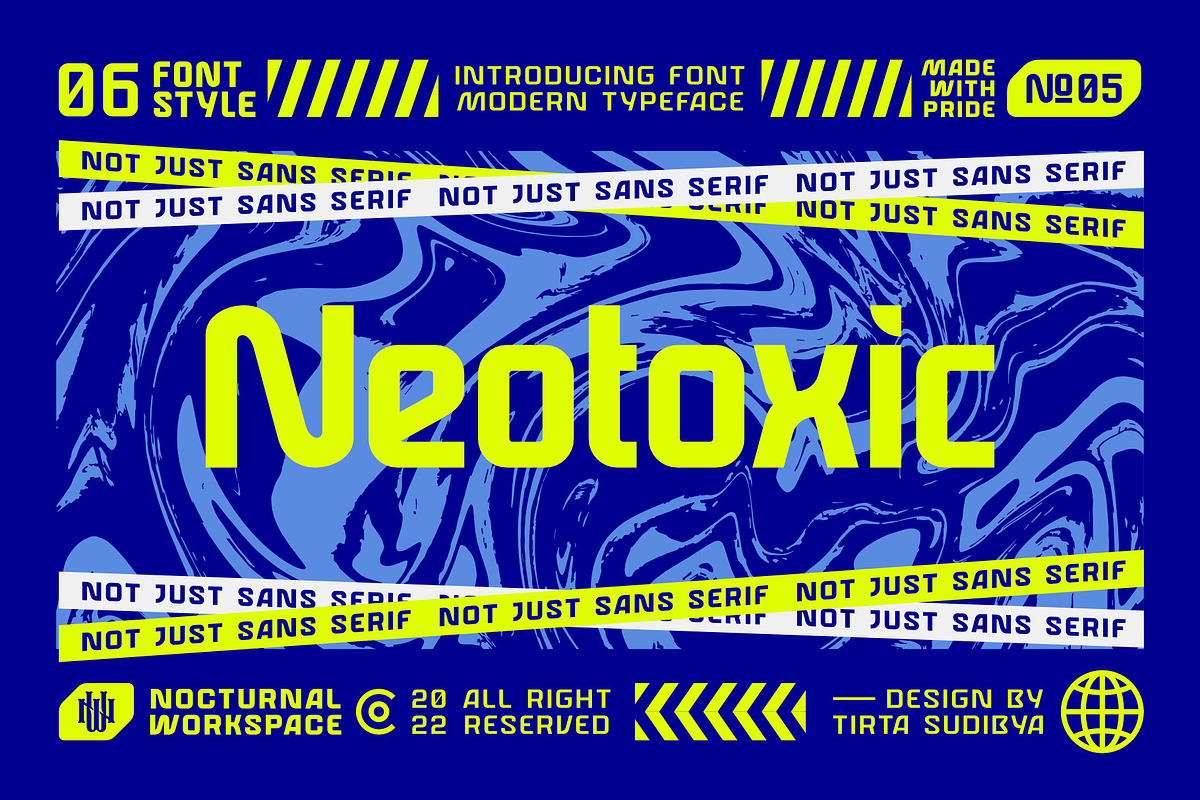 Neotoxic Futuristic Sans Serif, a Sans Serif Font by Nocturnal Workspace (Photo 1 of 16)