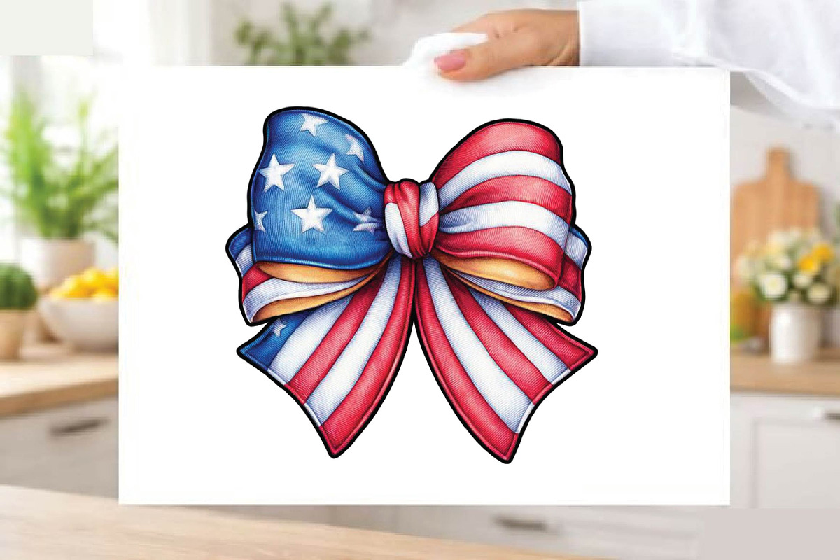 4th of July Patriotic Bow Clipart Bu, an Illustration by SVGArt (Photo 3 of 9)