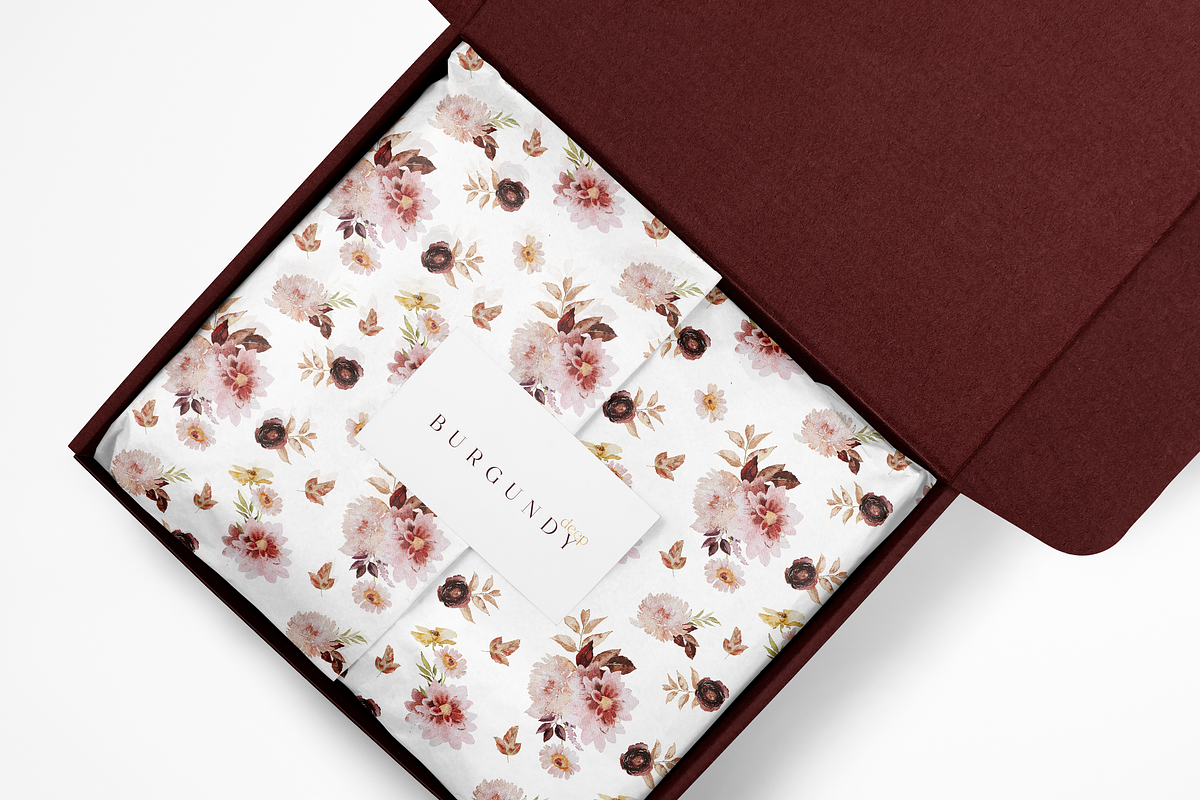 Deep burgundy - autumn watercolor, a Decorative Illustration by Youksy (Photo 12 of 12)