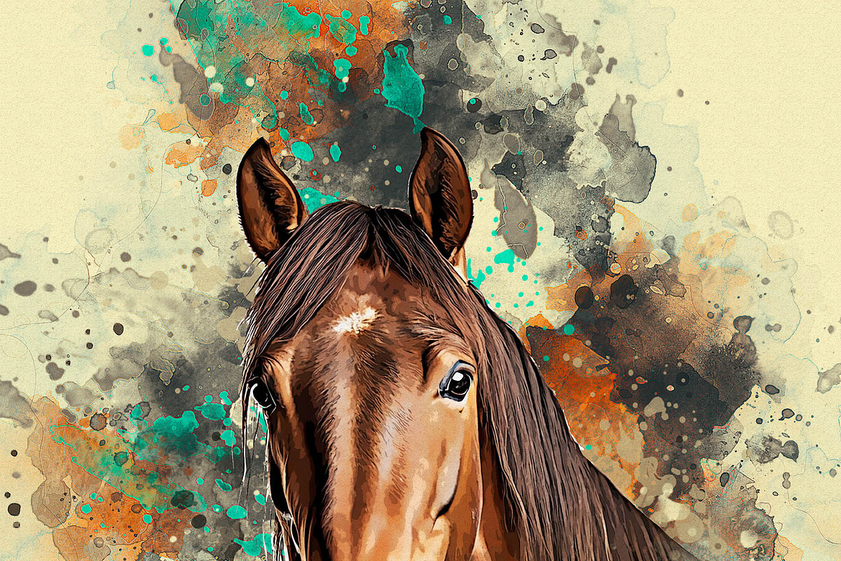 Watercolor Manipulation Horse Effect, an Action Add-On by MRI STUDIO (Photo 10 of 14)
