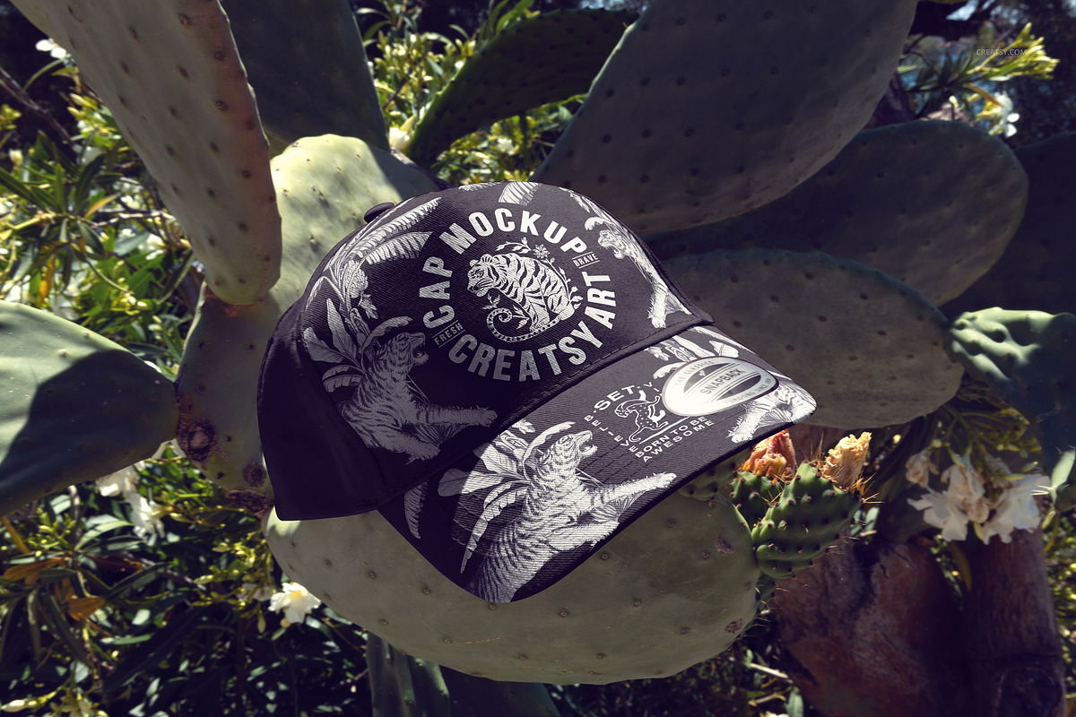 Yupoong 6089M Snapback Summer Mockup, a Hat Mockup by creatsy5 (Photo 6 of 9)