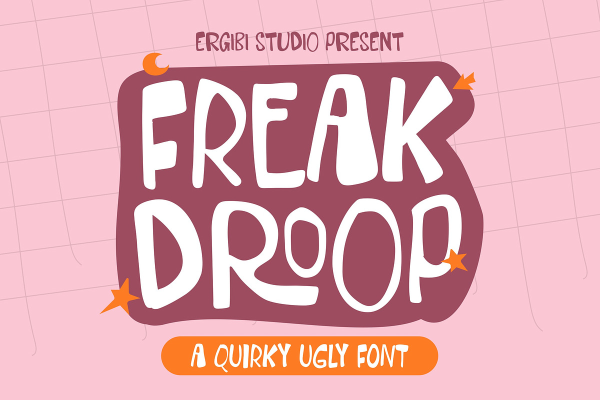 Freak Droop - Handwritten Ugly Font, a Handwritten Font by ErgibiStudio (Photo 1 of 11)