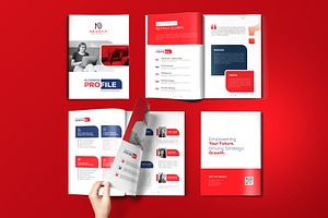 Red Corporate Business Profile, a Brochure Template by VectStock
