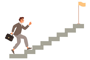 Young businessman begins his new, a Person Illustration by Vectorbuum