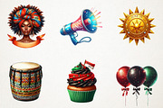 juneteenth Sublimation Clipart, an Illustration by RobertsArt (Thumbnail 5 of 7)