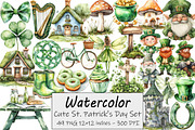 Cute St. Patrick's Day Clipart, an Illustration by Design Market (Thumbnail 1 of 4)