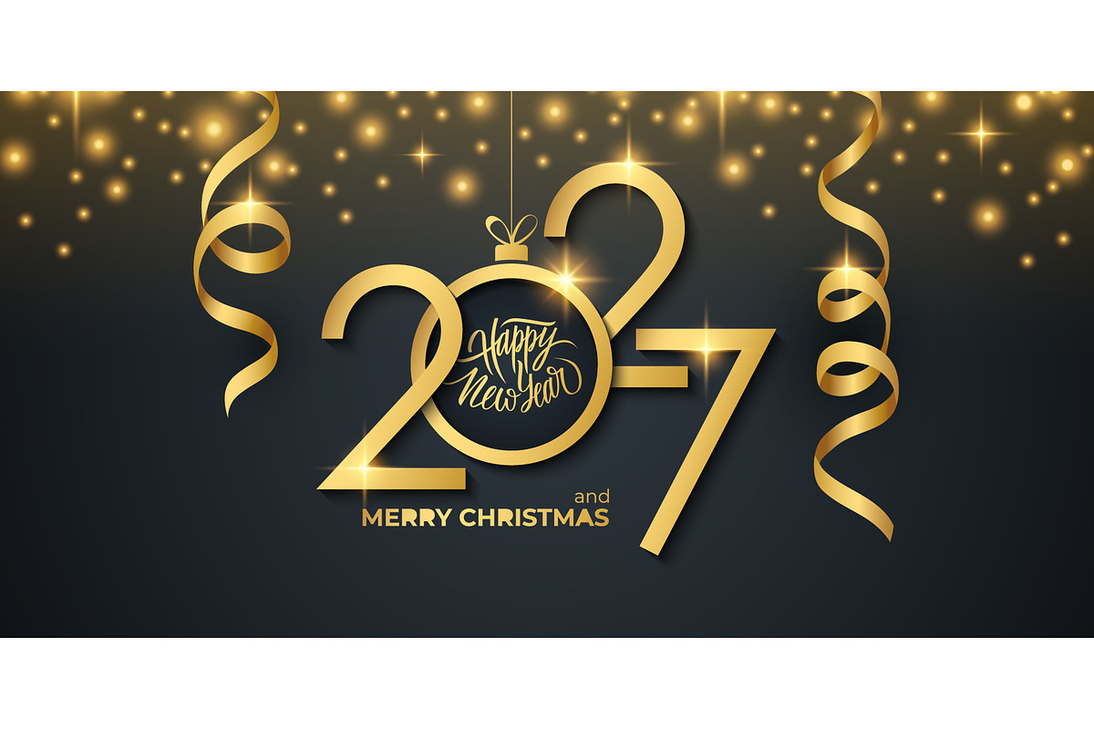 2027 Happy New Year Set, a Background Graphic by Finevector (Photo 2 of 5)
