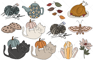 Thanksgiving Cozy Fall Clipart