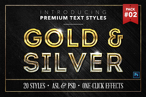 Gold & Silver #2 - 20 Text Styles