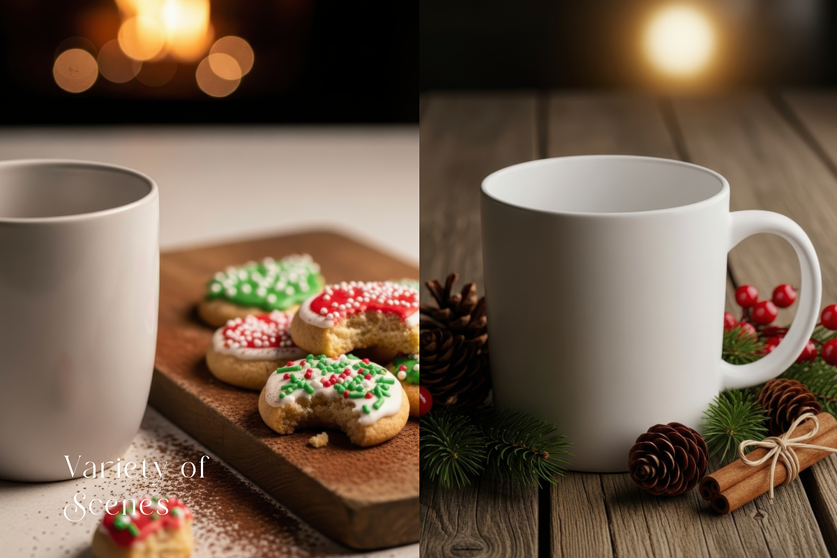 Rustic Christmas Mug Bundle 400 JPG, a Cups & Container Mockup by KennedyStudio (Photo 7 of 11)
