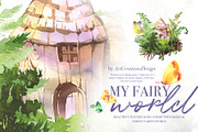 Hand-Painted My Fairy World Clipart, a Person Illustration by ArtCreationsDesign (Thumbnail 10 of 15)