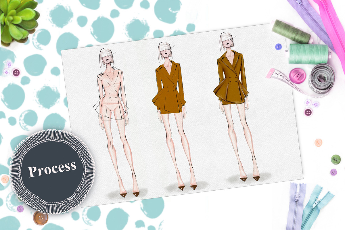Fashion figures for PROCREATE, a Brush Add-On by Irena Matiash shop (Photo 3 of 6)