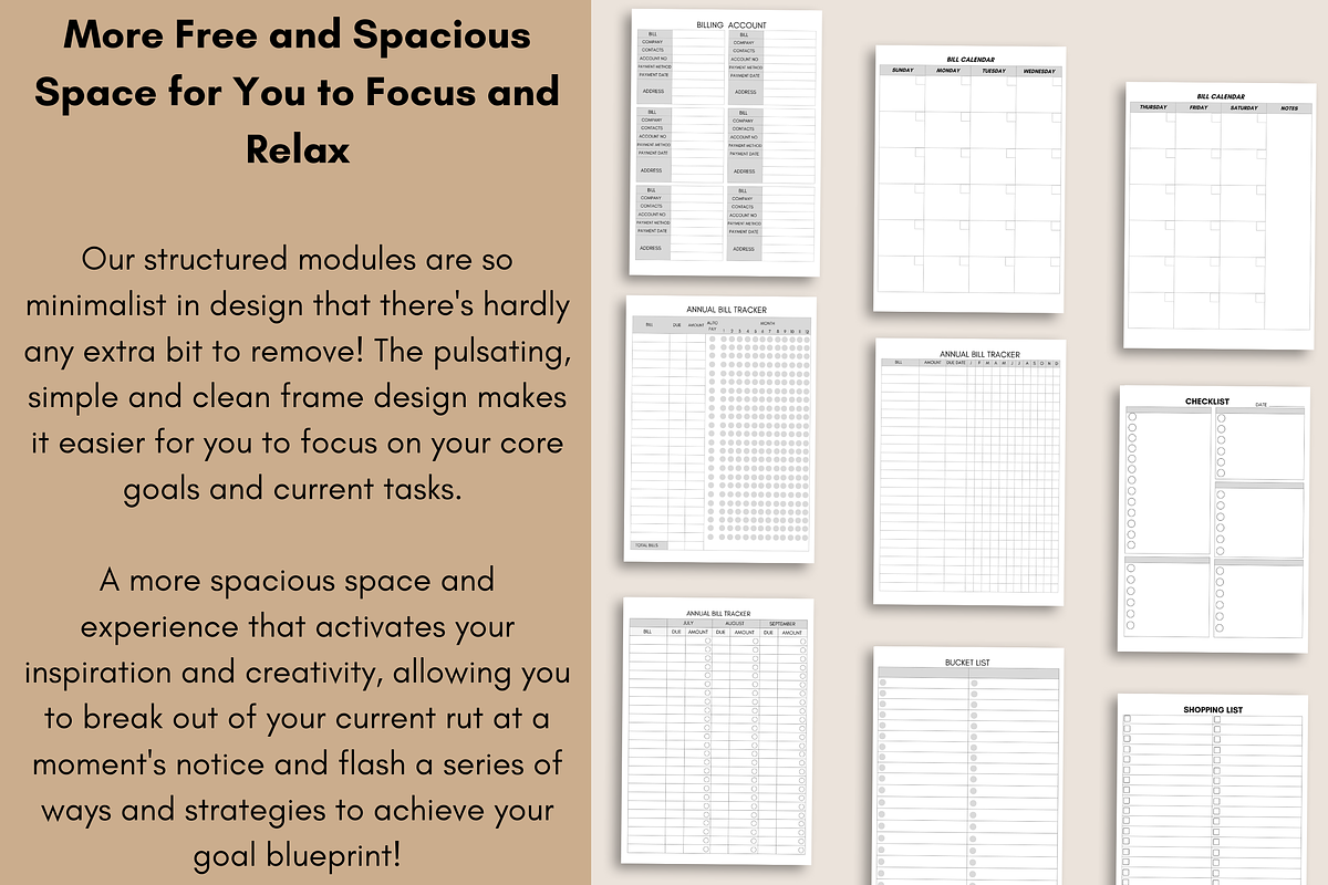 Printable Bill Payment Tracker, a Print Template by LA Design (Photo 2 of 9)