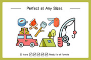 Camping and Hiking Icons Set Vector, an Icon by Designfour (Thumbnail 3 of 4)