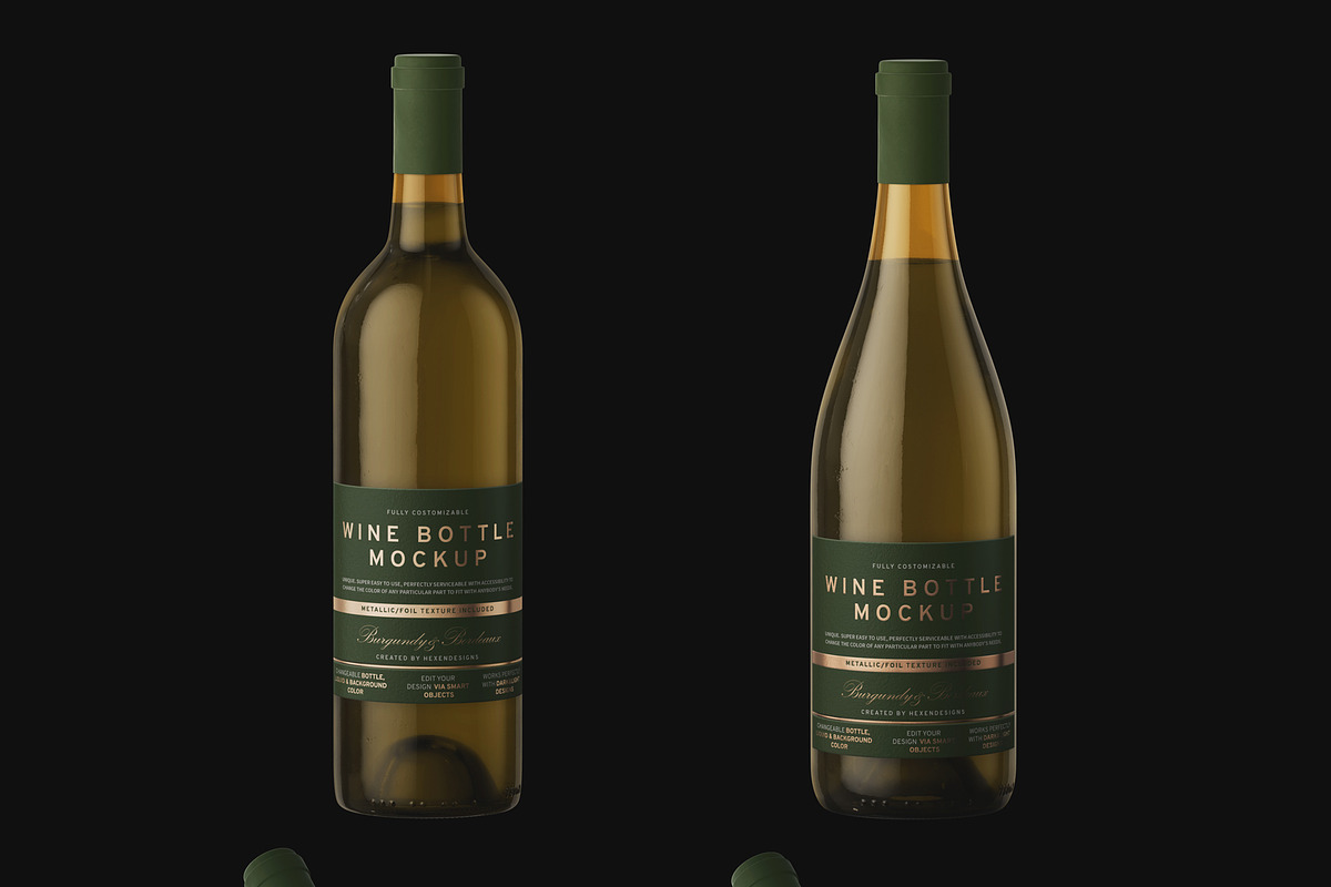 Wine Bottle Mockup, an Advertising Mockup by HexenDesigns (Photo 2 of 13)