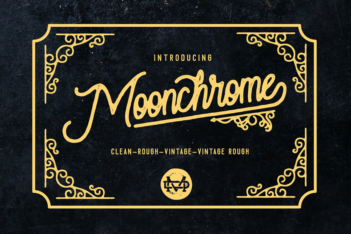 Moonchrome typeface + Bonus