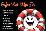 Cute Summer beach Clipart, an Illustration by CreationArt (Thumbnail 6 of 9)