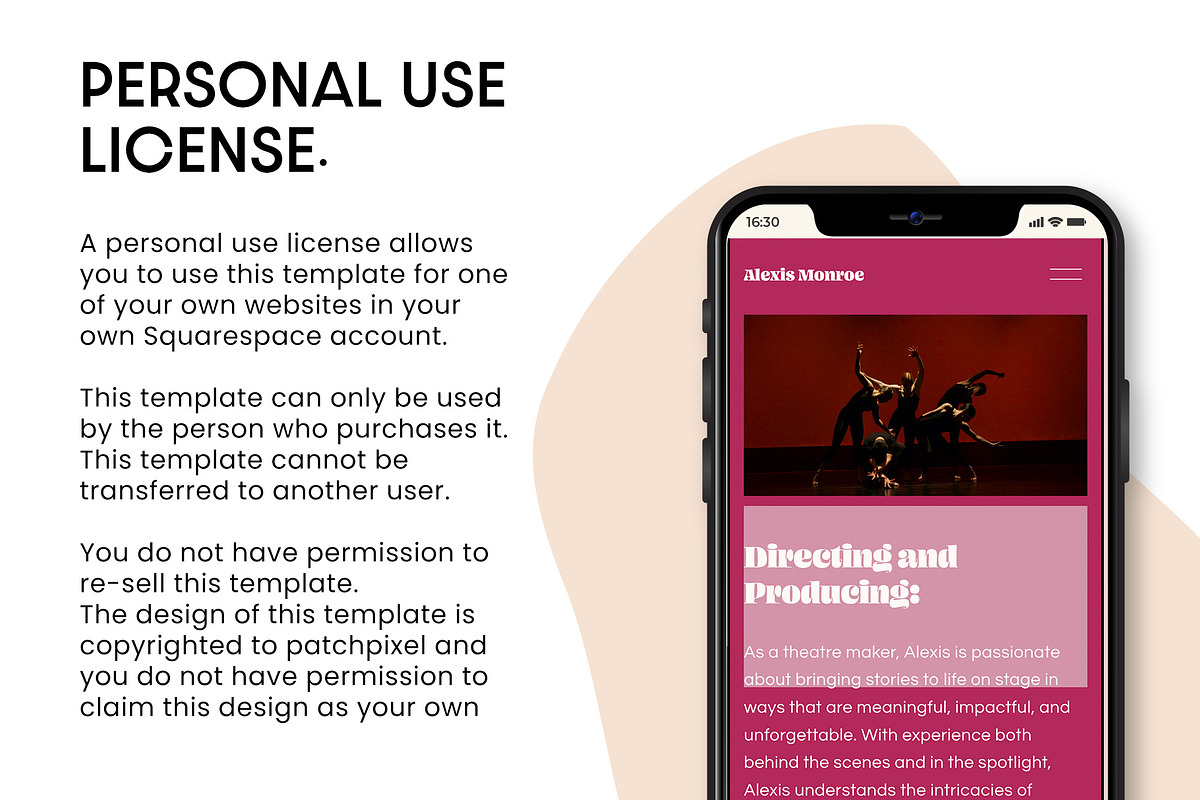 Artist Squarespace 7.1 Template, a Squarespace Template by PATCHPO (Photo 8 of 10)