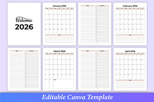 5 Years Monthly Planner 2024-2028