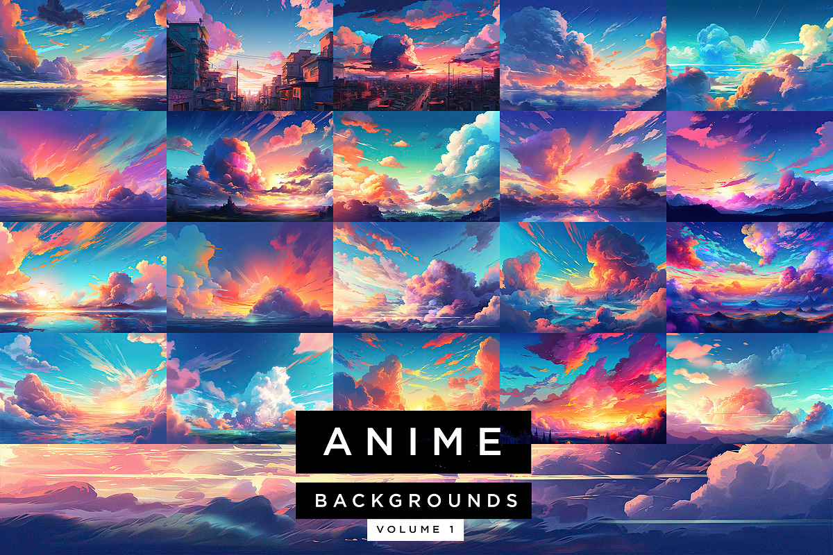 Anime Backgrounds Pack: Volume 1, a Background Graphic by Layerform Design Co. (Photo 5 of 5)