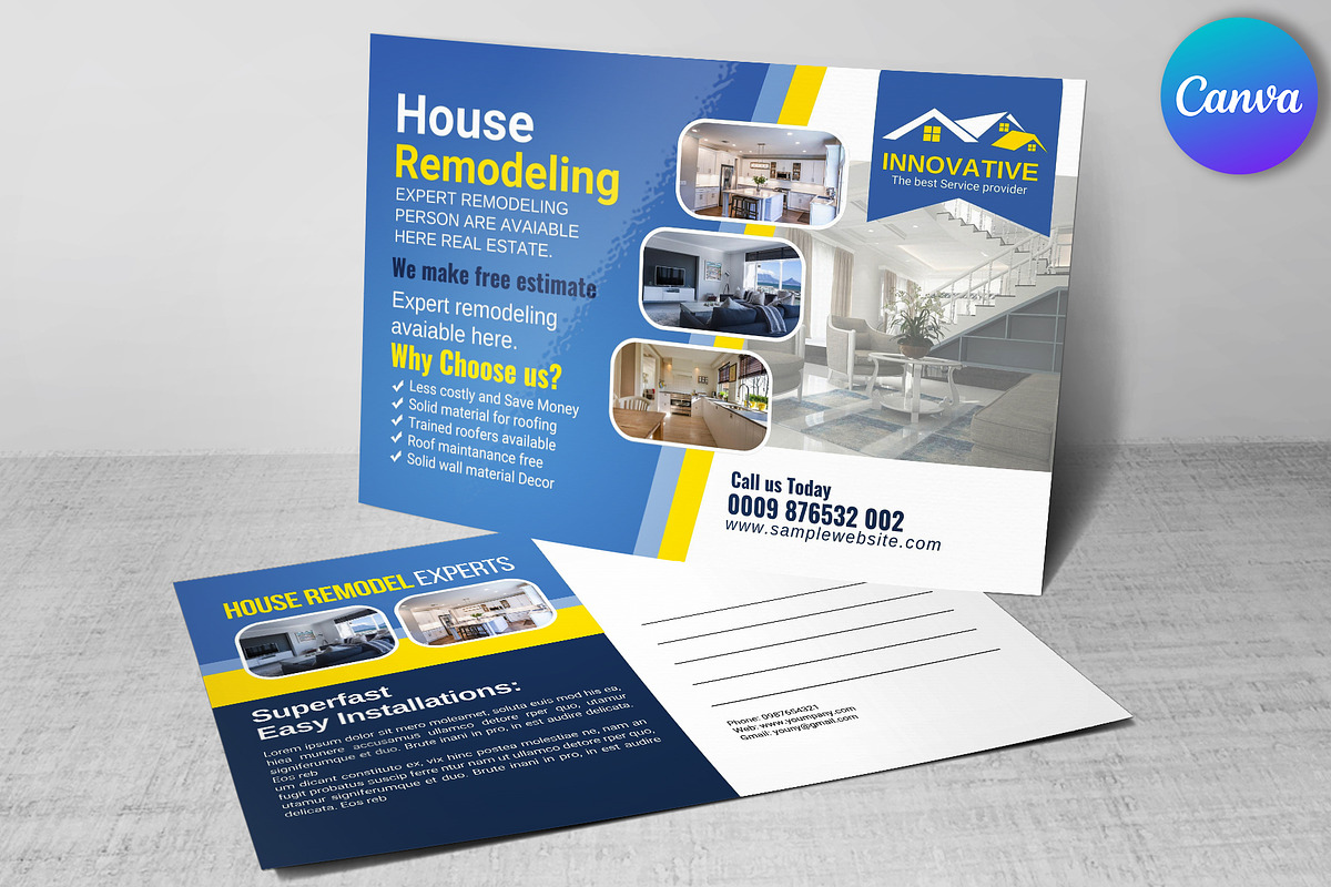 Real Estate Invite Postcard Template, a Card Template by Psd Templates (Photo 1 of 3)