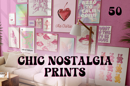 Chic Nostalgia Prints & Posters, a Background Graphic by Lidberia