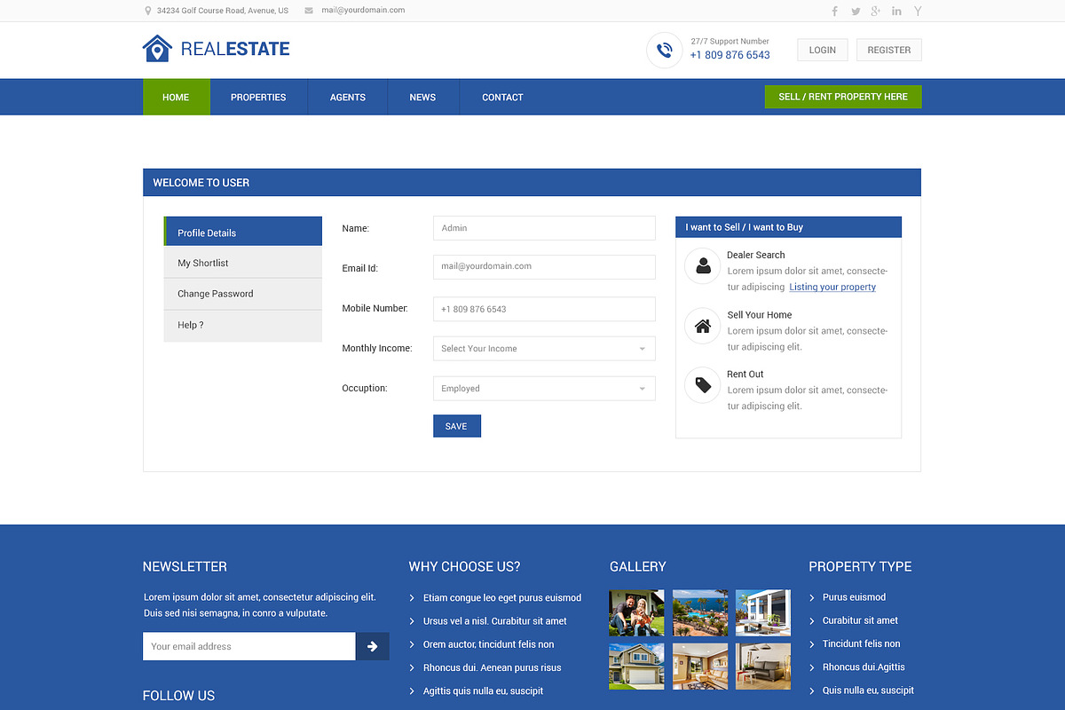 Real Estate PSD Website Template, a Landing Page Template by WebbyTemplates (Photo 12 of 20)