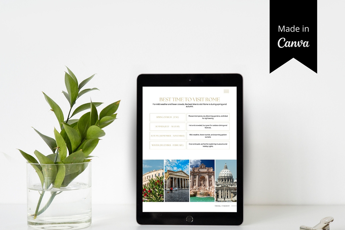 Rome Travel Itinerary Template, a Magazine Template by Pulsecolor (Photo 4 of 9)