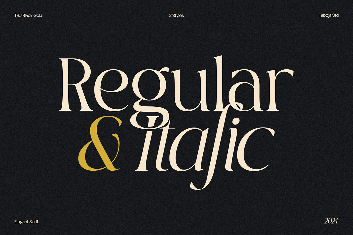 TBJ Black Gold 2-Styles Serif, a Serif Font by Taboja Studio (Photo 4 of 15)