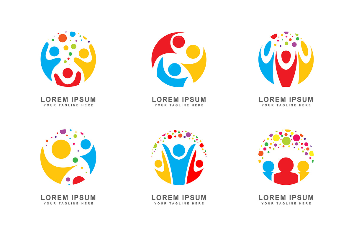 diversity logo collection, a Branding & Logo Template by Saba Vector