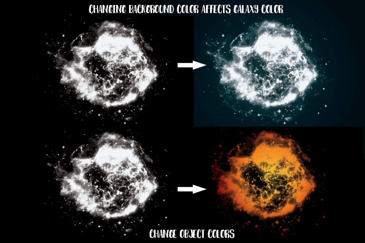 Vector Space Galaxy Set V1, an Object Graphic by Transfuchsian (Photo 3 of 6)