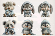 Watercolor Nursery Animals Clipart, a Transportation Illustration by Digital Artistic99 (Thumbnail 3 of 9)