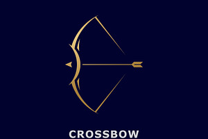 Crossbow logo template, simple, a Branding & Logo Template by T.Vooka