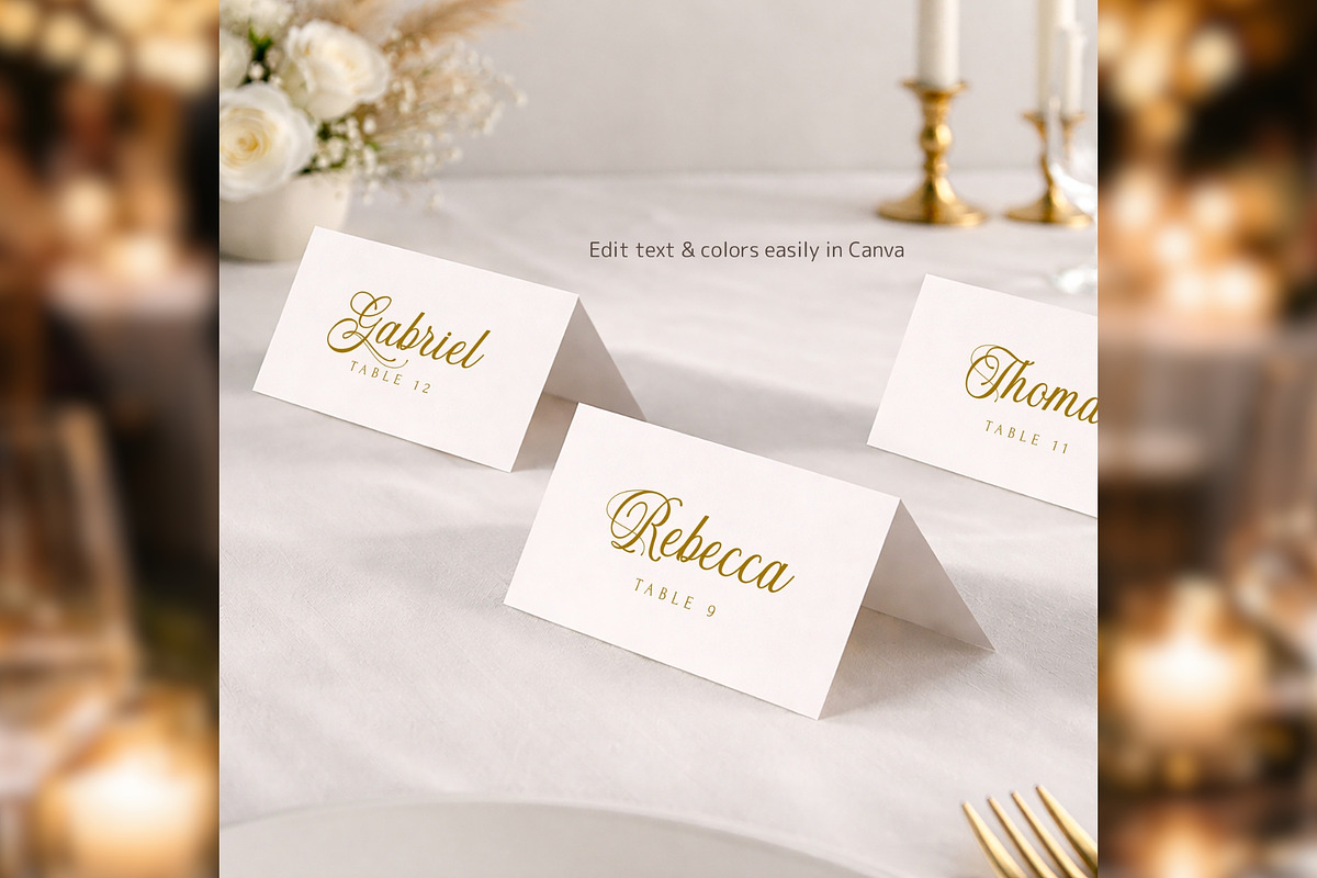 Luxury Place Cards Canva bd004, a Card Template by TyphoonStudio (Photo 4 of 9)