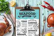 FREE! Trifold + Seafood Menu, a Brochure Template by BarcelonaShop (Thumbnail 1 of 4)